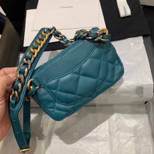 Chanel AS1163 Chanel Flap bag Lambskin Lake Blue - Default Title - View 5