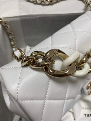 Chanel AS1353 Chanel flap bag Lambskin White - Default Title - View 6
