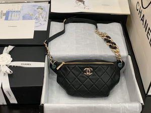 Chanel AS1356 Belt bag Lambskin gold Black - Default Title - View 1