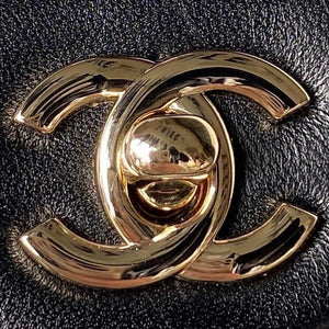 Chanel AS1787 Mini Flap Bag Football Lambskin Black Gold - Default Title - View 3