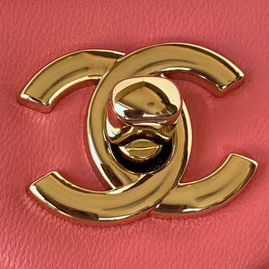 Chanel AS1787 Mini Flap Bag Football Lambskin Pink Gold - Default Title - View 3