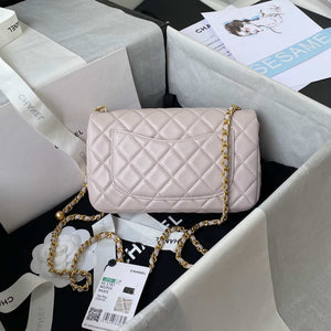 Chanel AS1787 Mini Flap Bag Lambskin Light Purple Gold - Default Title - View 2