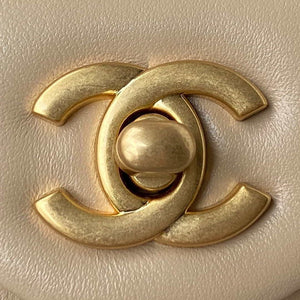 Chanel AS1787 Mini Flap Bag Lambskin Apricot Gold - Default Title - View 3