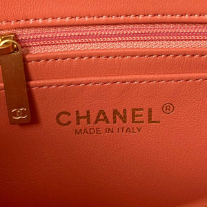 Chanel AS1787 Mini Flap Bag Lambskin Orange Gold - Default Title - View 8