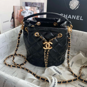 Chanel As2057 Shopping bag Bucket Drawstring 24c Bag Black - Default Title - View 1
