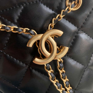 Chanel As2057 Shopping bag Bucket Drawstring 24c Bag Black - Default Title - View 3