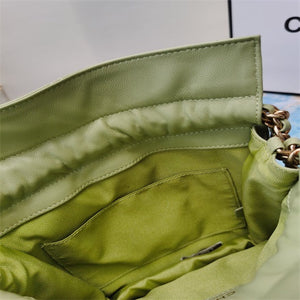 Chanel AS2170 Large shopping Tote bag Shiny Lambskin Green - Default Title - View 9