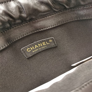 Chanel AS2170 Large shopping Tote bag Shiny Lambskin black - Default Title - View 8