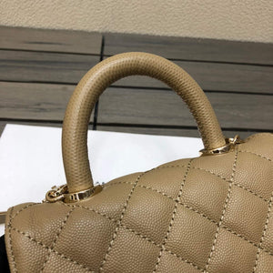 Chanel AS2215 mini flap bag with top handle Bag Apricot - Default Title - View 4