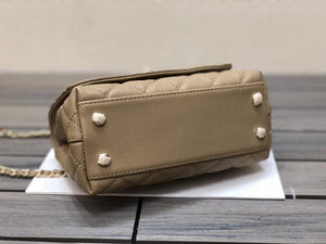 Chanel AS2215 mini flap bag with top handle Bag Apricot - Default Title - View 6