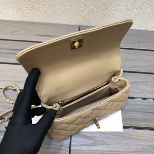Chanel AS2215 mini flap bag with top handle Bag Apricot - Default Title - View 7