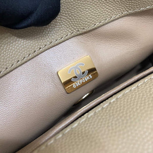 Chanel AS2215 mini flap bag with top handle Bag Apricot - Default Title - View 9