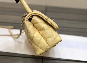 Chanel AS2215 mini flap bag with top handle Bag Yellow - Default Title - View 6