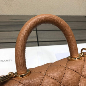 Chanel AS2215 mini flap bag with top handle Bag Brown - Default Title - View 5