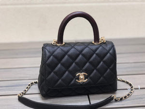 Chanel AS2215 mini flap bag with top handle Bag Black - Default Title - View 2