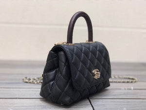 Chanel AS2215 mini flap bag with top handle Bag Black - Default Title - View 5
