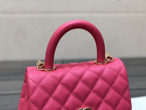 Chanel AS2215 mini flap bag with top handle Bag Rose Red - Default Title - View 2