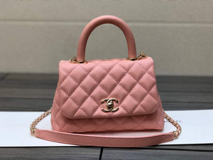 Chanel AS2215 mini flap bag with top handle Bag Pink - Default Title - View 1