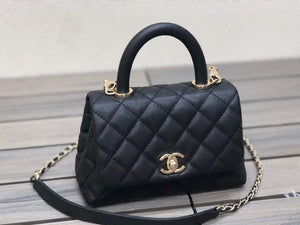 Chanel AS2215 mini flap bag with top handle Black Bag with black - Default Title - View 2
