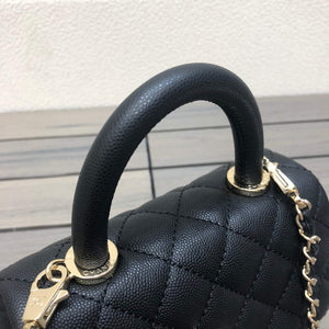 Chanel AS2215 mini flap bag with top handle Black Bag with black - Default Title - View 4