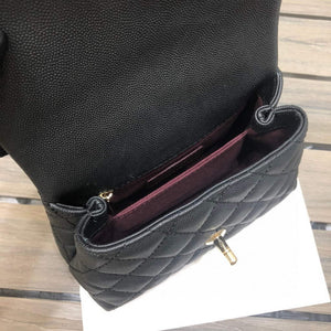 Chanel AS2215 mini flap bag with top handle Black Bag with black - Default Title - View 8