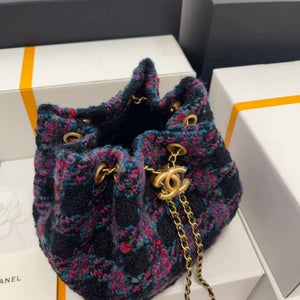 Chanel AS2318 Bucket 22K Purple Tweed Bag - Default Title - View 5