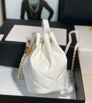 Chanel AS2318 Bucket Bag Lambskin White - Default Title - View 4