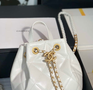 Chanel AS2318 Bucket Bag Lambskin White - Default Title - View 5