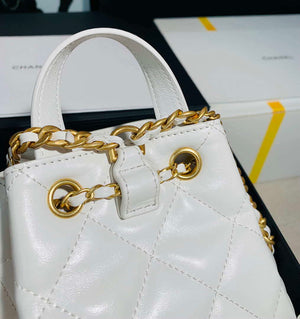 Chanel AS2318 Bucket Bag Lambskin White - Default Title - View 6