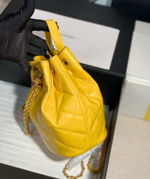 Chanel AS2318 Bucket Bag Lambskin Yellow - Default Title - View 3
