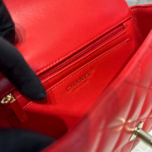 Chanel AS2431 Mini Classic Handbag With Top Handle Lambskin CC19014 - Default Title - View 8