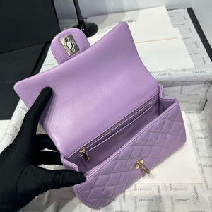 Chanel AS2431 Mini Classic Handbag With Top Handle Lambskin CC19015 - Default Title - View 7