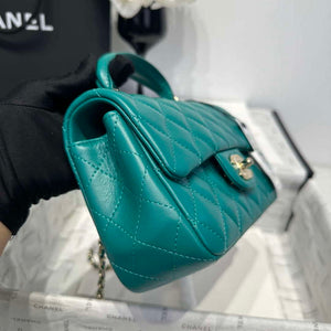Chanel AS2431 Mini Classic Handbag With Top Handle Lambskin CC19002 - Default Title - View 4