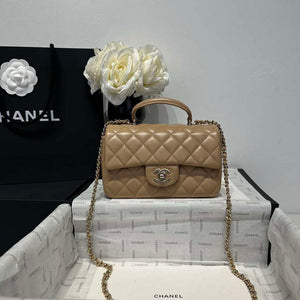 Chanel AS2431 Mini Classic Handbag With Top Handle Lambskin CC19019 - Default Title - View 1