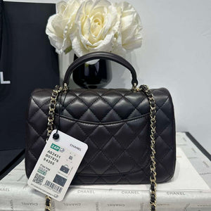 Chanel AS2431 Mini Classic Handbag With Top Handle Lambskin CC19003 - Default Title - View 5