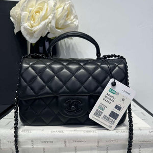 Chanel AS2431 Mini Classic Handbag With Top Handle Lambskin CC19005 - Default Title - View 2