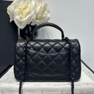 Chanel AS2431 Mini Classic Handbag With Top Handle Lambskin CC19005 - Default Title - View 6