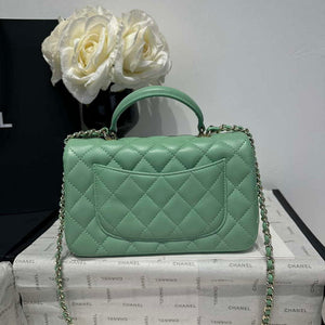 Chanel AS2431 Mini Classic Handbag With Top Handle Lambskin CC19008 - Default Title - View 5