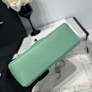 Chanel AS2431 Mini Classic Handbag With Top Handle Lambskin CC19008 - Default Title - View 6