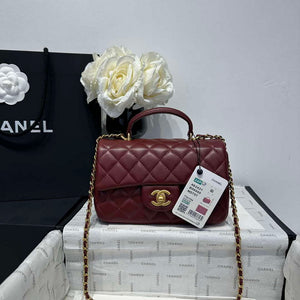 Chanel AS2431 Mini Classic Handbag With Top Handle Lambskin CC19011 - Default Title - View 1