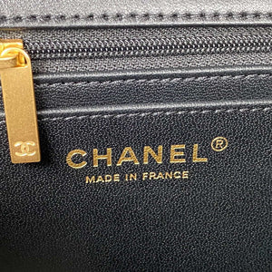 Chanel AS2431 Mini flap Black Lambskin bag with top handle Gold - Default Title - View 8