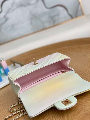Chanel AS2431 Mini Flap Lambskin Bag with top Handle Gradient Beige - Default Title - View 8