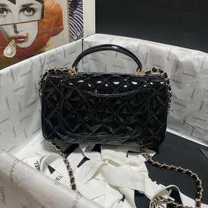 Chanel AS2431 Mini flap Mirror Calfskin & Gold-Tone Metal Black - Default Title - View 2