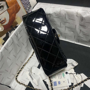 Chanel AS2431 Mini flap Mirror Calfskin & Gold-Tone Metal Black - Default Title - View 5