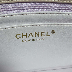 Chanel AS2431 Mini flap Mirror Calfskin Metallic Calfskin & Gold-Tone Metal Purple - Default Title - View 8