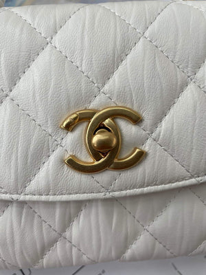 Chanel AS2477 Mini Flap CC Wrapped Bag with Top Handle White - Default Title - View 5