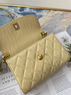 Chanel AS2477 Mini Flap CC Wrapped Bag with Top Handle Yellow - Default Title - View 7