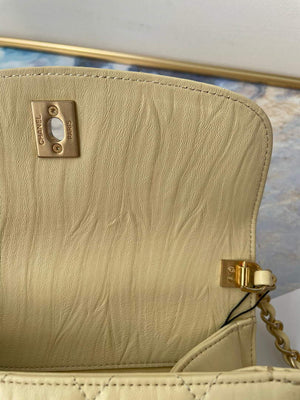 Chanel AS2477 Mini Flap CC Wrapped Bag with Top Handle Yellow - Default Title - View 8