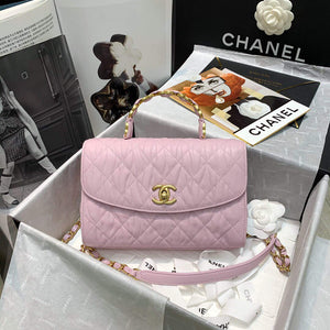 Chanel AS2478 Flap CC Wrapped Bag with Top Handle Pink - Default Title - View 1
