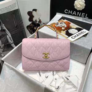 Chanel AS2478 Flap CC Wrapped Bag with Top Handle Pink - Default Title - View 5